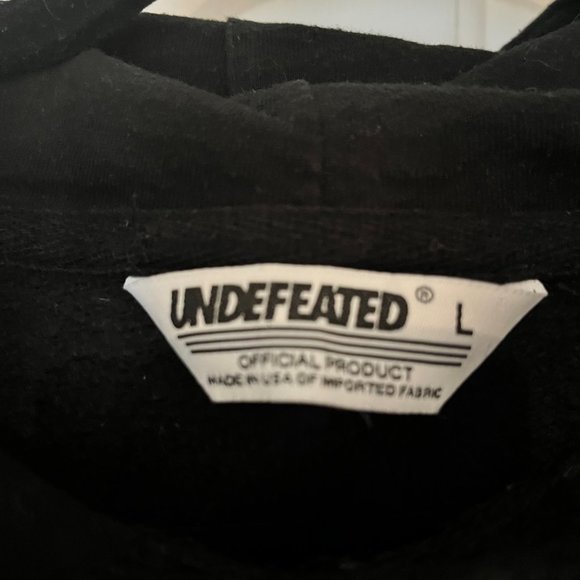 Men's L UNDEFEATED Black Hoodie - Picture 3 of 4